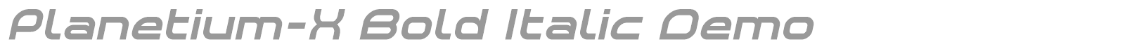Planetium X font preview